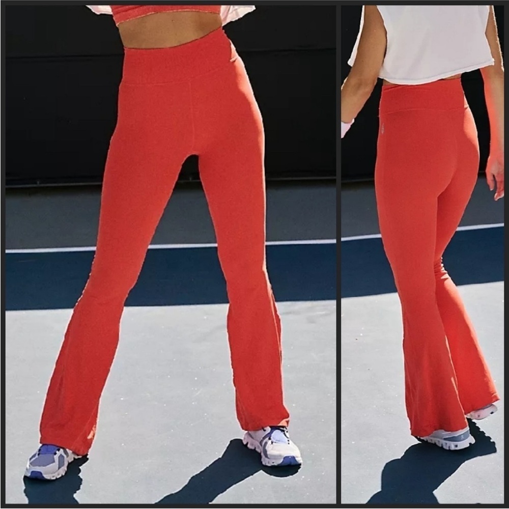 FP Movement by Free People Flared Chic Red Bell High Rise Leggings sz S
